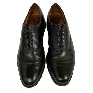 Allen Edmonds Byron 2004 Black Balmoral Quarter-Brogue Cap Toe Oxford 11.5D